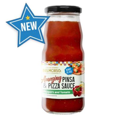 Belmorso Italian Vegetarian Pizza Sauce - Peppers and Tomato